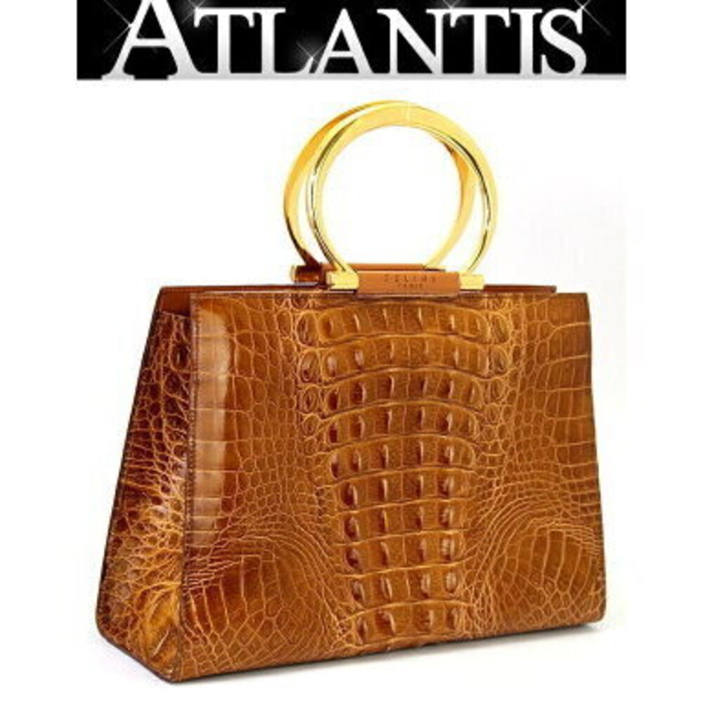 Celine Crocodile Handbag Handles Camel - Picture 1 of 6